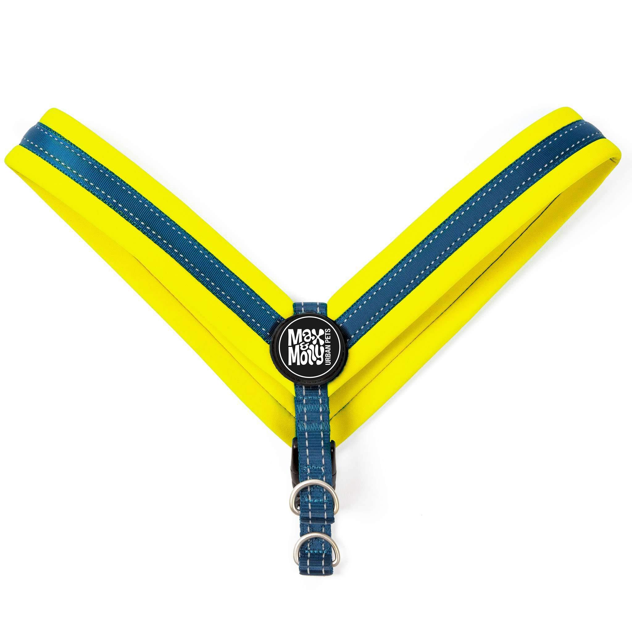 Max & Molly 4894512018105 Matrix Yellow Q-Fit Dog Harness Neoprene Padded with Reflective Stitching XS 67 g