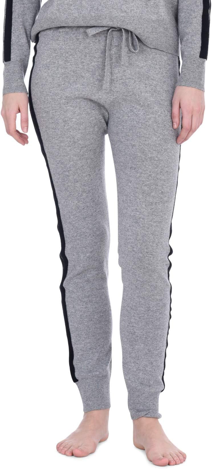 Cashmeren Knitted Loungewear Cashmere Wool Matching Hoodie Sweater/Jogger Pants for Women