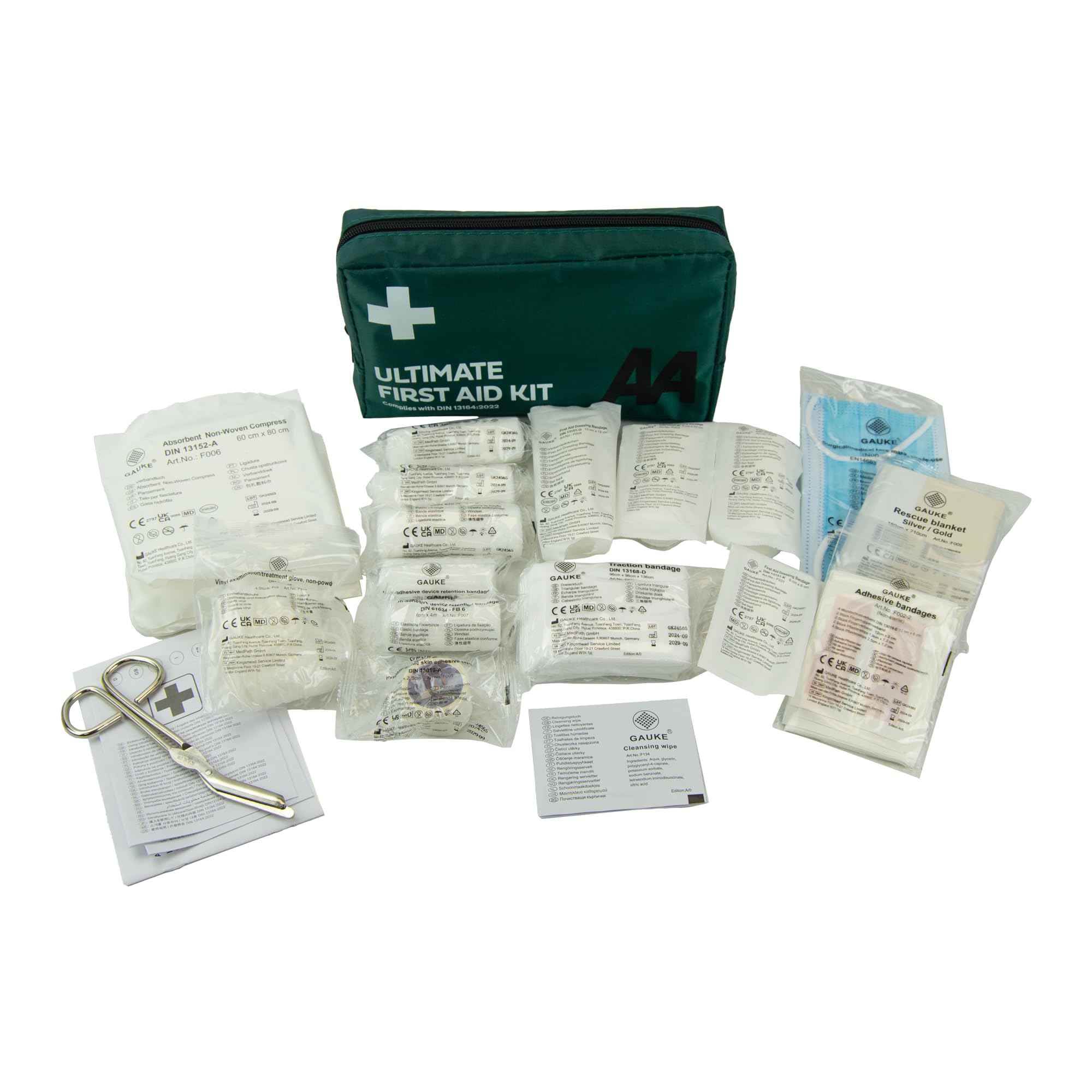 AA Ultimate First Aid Kit - AA0903 - A Family Essential For Car Home Holidays Travel Camping Caravans Office, Black