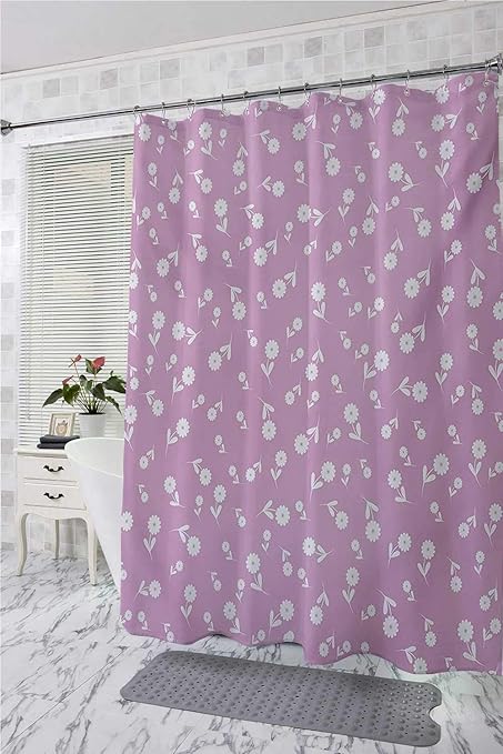 Amazon Com Homecoco Mauve Polyester Fabric Shower Curtain Cute