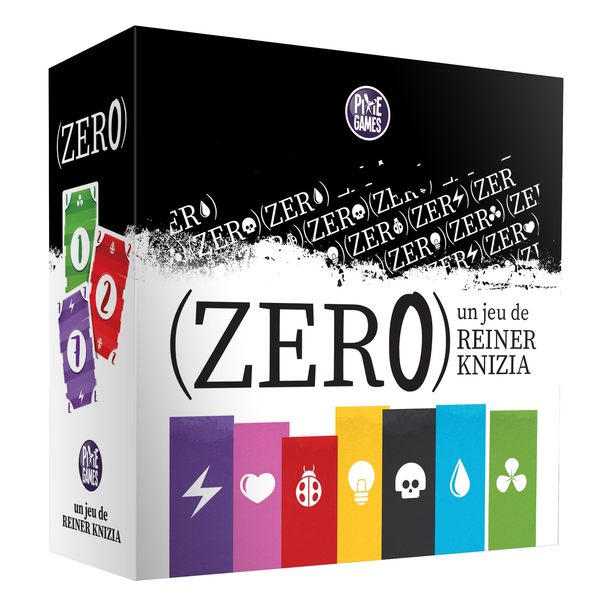 PixieGames Zer0 - French Version: Card Game - Age 18+, Adult - Number Theme - Portable, Classic Style - 9 Cards in Box