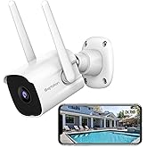 Septekon 2K Security Cameras Outdoor, 2.4G WiFi Cameras for Home Security with Two-Way Audio, Night Vision, IP66 Waterproof, Motion Detection Alarm - P30