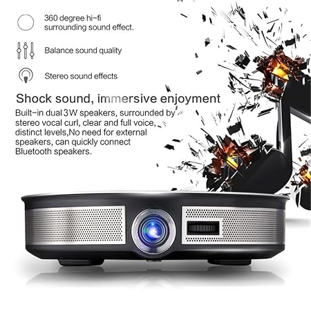 CSQ D8S DLP Ultra HD Proyector 3500 lumens RK3368 Octa-Core 2 G 32 ...