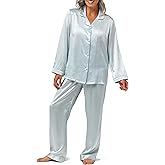 Fishers Finery Women's 100% Mulberry Silk Long Pajama Set with Gift Box