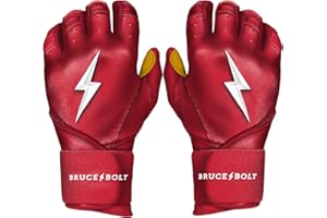 BRUCE BOLT Original Series Long Cuff Batting Gloves - Multiple Colors - Adult & Youth Sizes