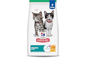 Hill's Science Diet Indoor, Kitten, Easy Litter Box Cleanup, Dry Cat Food, Chicken Recipe, 7 lb Bag