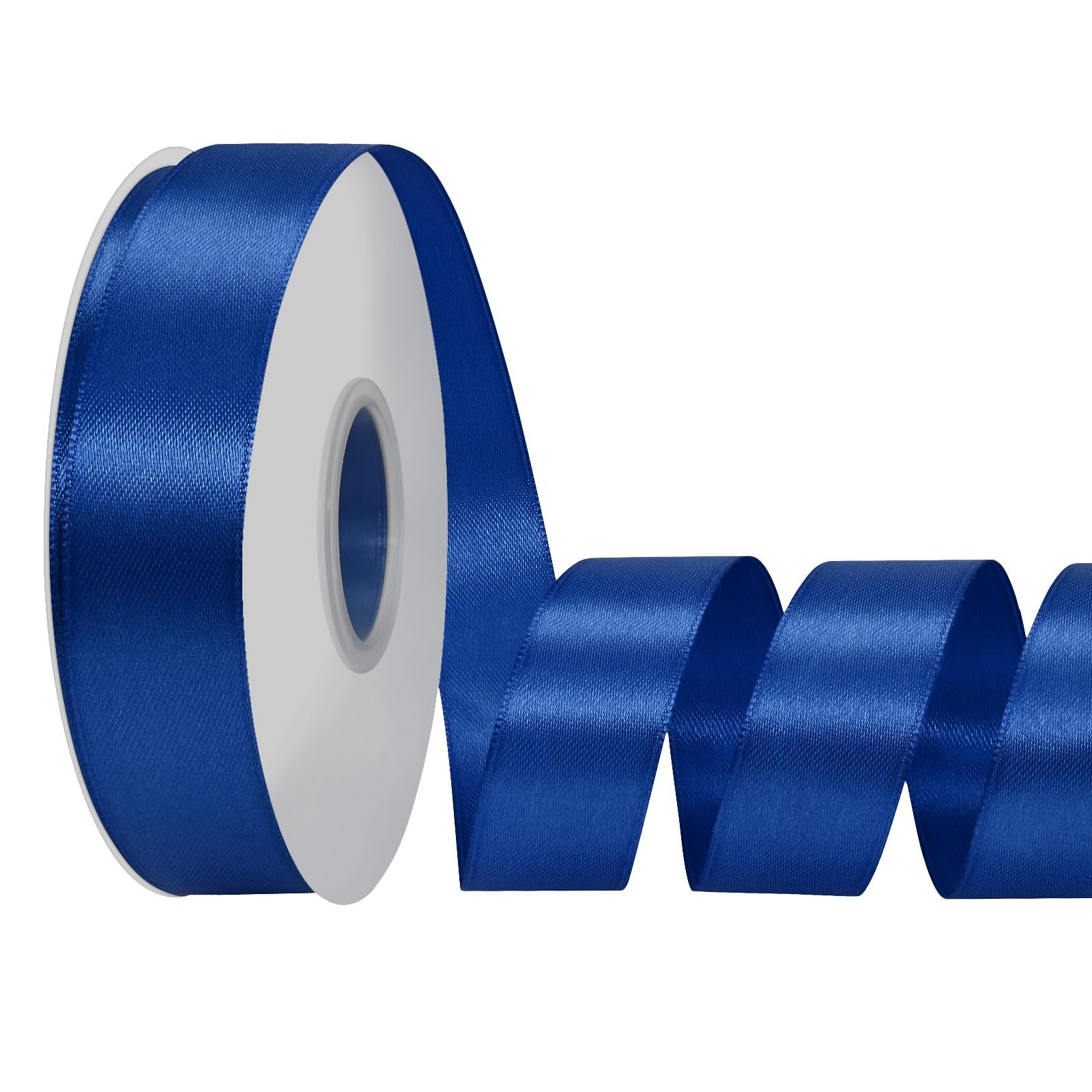 LoomJoyz Double Sided 25mm Navy Blue Satin Ribbon 45 Meters Satin Ribbon Ideal for Gift Wrapping Flower Bouquet Crafts Weddings Floral Arrangements & Bows