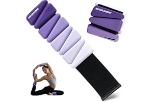 BECOJADDE Ankle Weights for Women Wrist Weights Set of 2 (1 lb/2 lbs Each) Adjustable Arm Leg Weight for Womens Men Suitable for Walking Swimming Running Pilates Yoga Gym