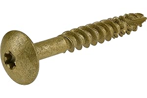 Power Pro 47866 Lag Screws, 1/4" x 1-1/2", Star Drive Construction Lag Screws, Rust Resistant, Ceramic Coated Bronze, 1lb Box, 75 pcs