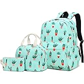 Esfoxes School Backpack for Girls, Kids Teens School Bags Bookbags Set with Lunch Bag Pencil Bag