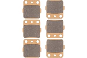ZINGER AUTO PARTS Zinger Brake Pad for Honda TRX 300EX 400EX FourTrax/Sportrax 400X 300 X Yamaha Raptor 350 660R, 3 Sets Sintered Copper Brake Pads for 1999-2008 Honda TRX 300EX 400EX FourTrax/Sportrax