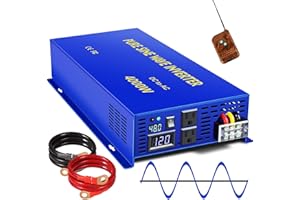 XYZ INVT 4000W Pure Sine Wave Inverter 48V DC to 120V AC Surge 8000 Watt Power Converter Generator with Wireless 100ft Remote Control for Solar System, Home Grid Off, Camping, RV. (4000W 48V 120V)