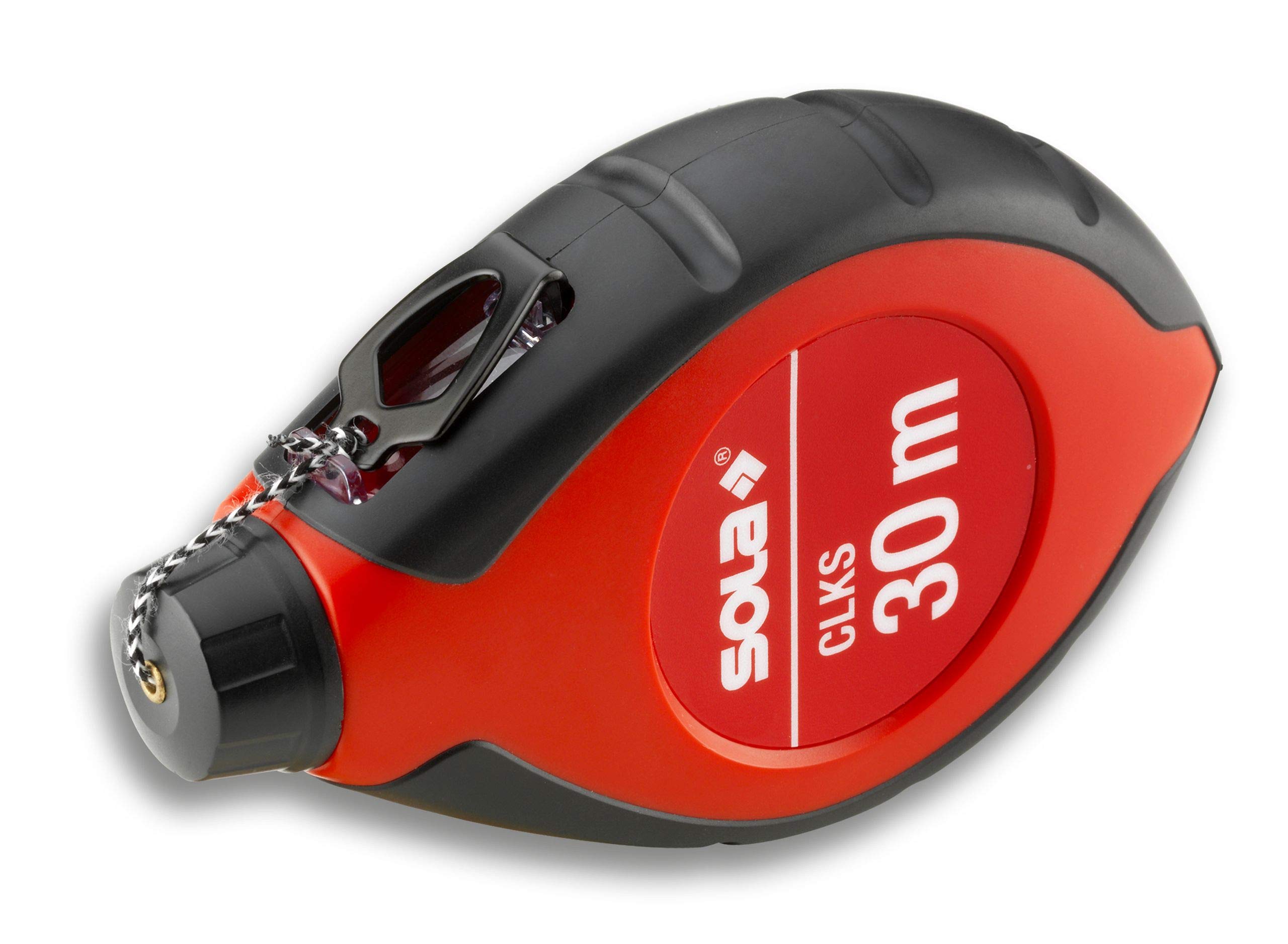 Sola CLKS Chalk Line - 30 m Marking Line - Quick Line Retraction thanks to 6:1 Gear - Large and Robust Plastic Housing - Snap Line with Hardened End Hook