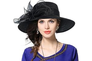 VECRY Kentucky Church Derby Dress Cloche Hat Sweet Cute Floral Bucket Hats