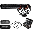 comica VM20 Shotgun Microphone, Professional Super Cardioid Video Microphone with Shock Mount, Camera Microphone Kit for Smar