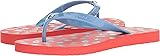 Coach Women's Flip-Flop Red Multi Floral Rubber 7 M
