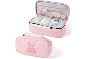 YOOLIFE Christmas Gifts for Girls - Pencil Case for Girls Kids, Pink Pencil Pouch Cute Pen Case, Birthday Gifts for 3 4 5 6 7 8 9 10 11 12 13 Year Old Girl Kids Daughter, A (Pink)