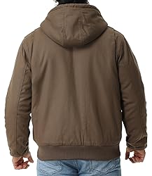 TUAOVA Men's Work Coat Washed Duck Fleece Lined
