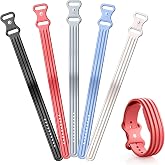 TiMOVO Replacement Active Band Compatible with Fitbit Air 5 Pack, Silicone Soft Breathable Straps for Women Men