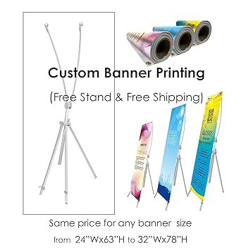 Custom Banner Any Size From 24 X 63 To 32 X78 With Adjustable