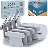 Eastappli Upgrade Bed Sheet Holders for Corners, Lock Sheet Holders, 4Pcs Fitted Sheet Holders Keep Sheets Firm &amp; Tight,Durable Heavy Duty Bed Sheet Clips, Sheet Locks, Fit All Mattress Easy Install