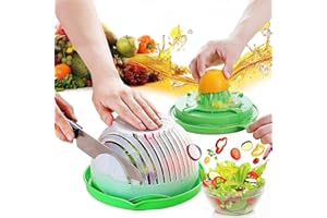 Tofern Snap-on Salad Cutter Bowl and Juicer Vegetable Chopper and Cutter Salad Instant Salad Maker Multifunctional Fruit Salad Chopper