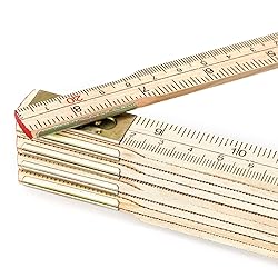 QWORK Folding Wood Rule, 6 FT 6 Inch Foldable Ruler
