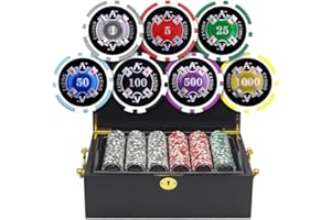 500 Ct Ace Casino 14 gram Poker Chip Set Wood Case Custom Build
