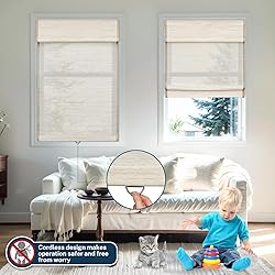 Pasoun Cordless Roman Shades for Windows, Window