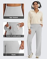 G4Free Wide Leg Pants Woman Yoga Pants with Pockets