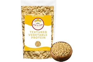New To Town Textured Vegetable Protein (TVP) – Unflavored - Natural Plant-Based Vegan Protein Chunks – Non-GMO, Gluten-Free, Cholesterol-Free Meat Substitute (8 Ounce, TVP)
