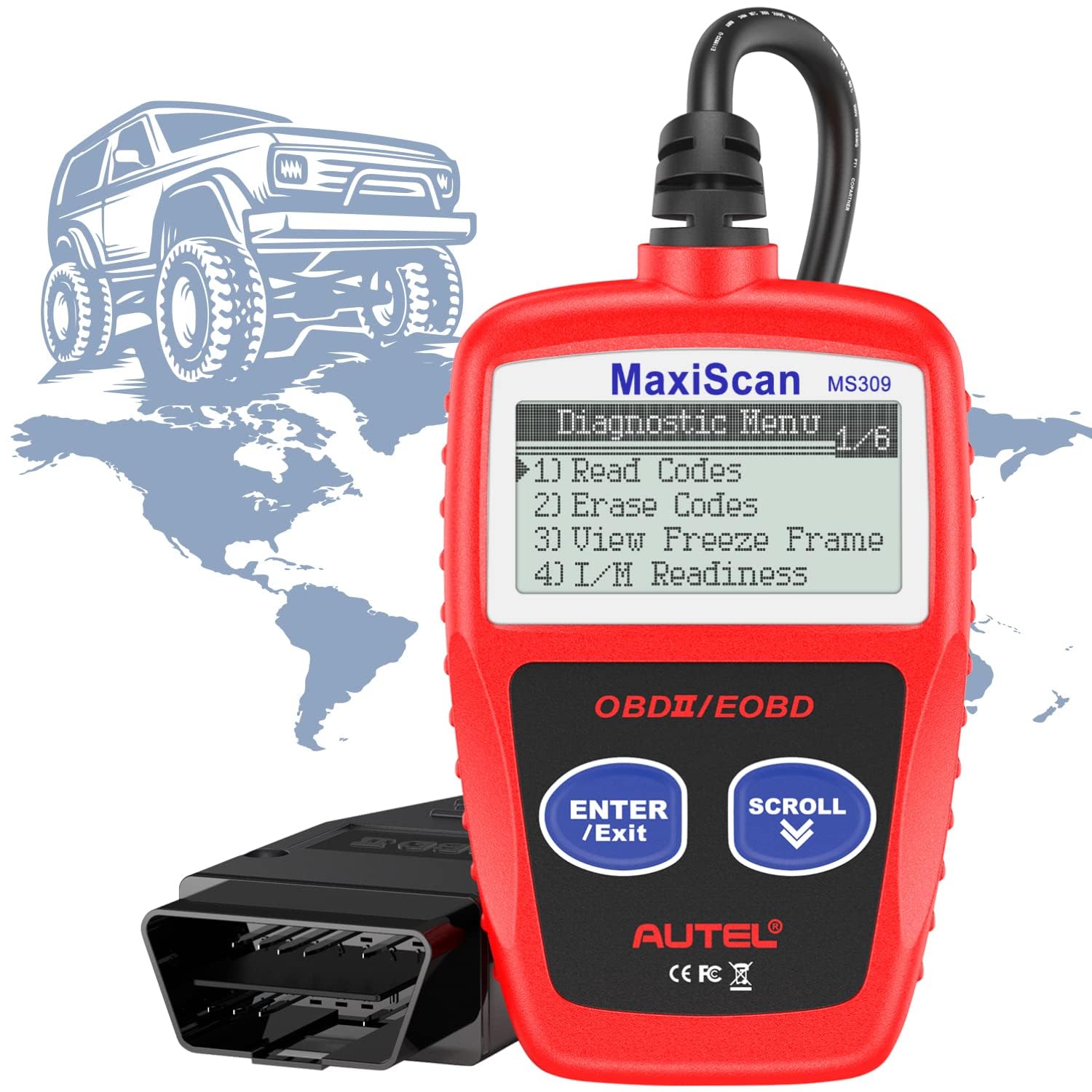 Photo 1 of Autel OBD2 Scanner MaxiScan MS309 Car Check Engine Code Reader, Check Emission Monitor Status, Newer CAN Diagnostic Scan Tool for All OBD II Protocol Vehicles After 1996
