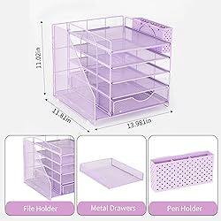OUTIOE Desk Organizer with Drawer and Pen