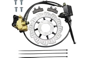 PRO BAT Front Disc Brake Master Cylinder Caliper + Disc Brake Rotor + Brake Pad Assembly for 50cc 70cc 90cc 110cc 125cc SSR Apollo Chinese Dirt Bike Pit Bike