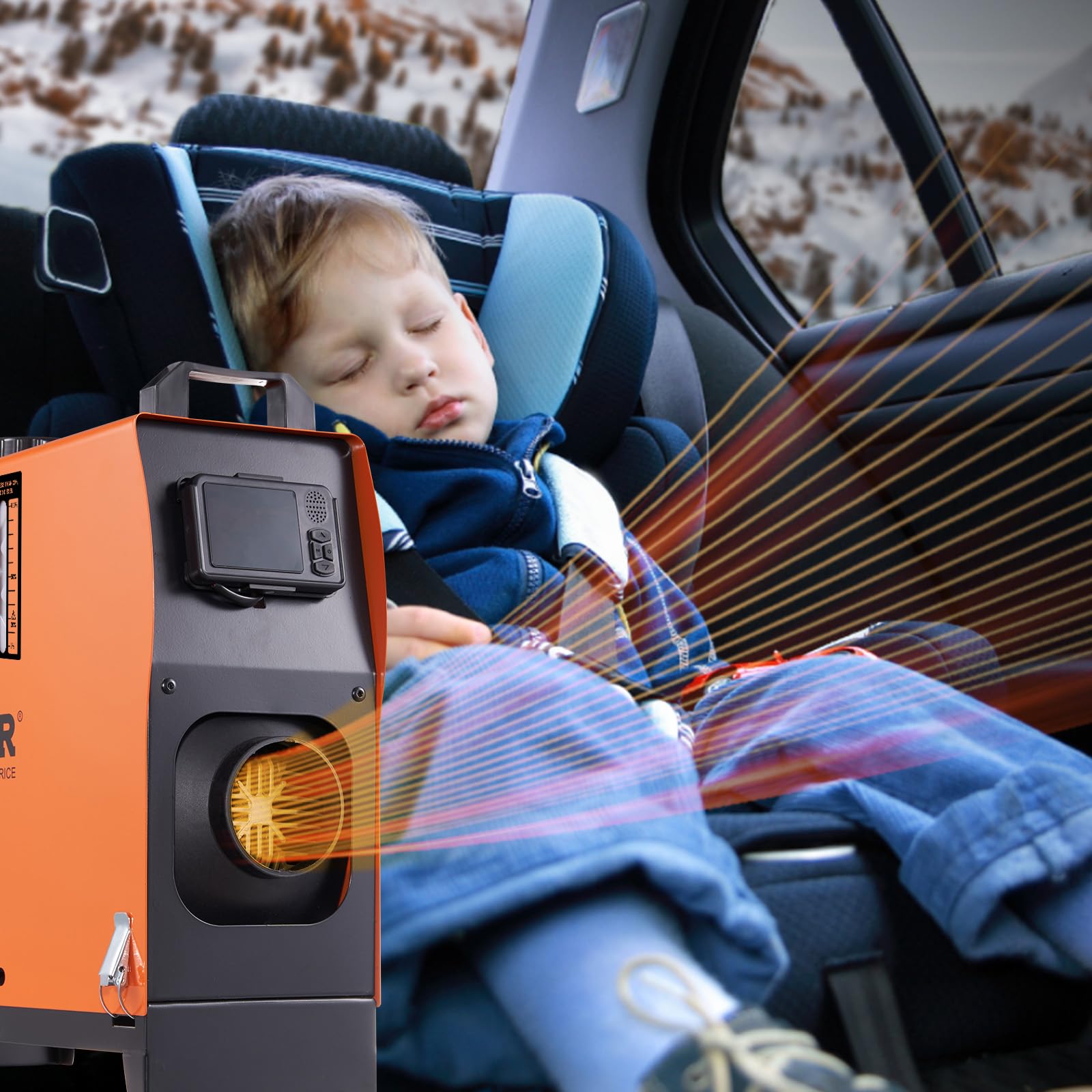 VEVOR Calentador diésel todo en uno de 8 KW, calentador de aire diésel con control de aplicación Bluetooth, calentador de estacionamiento portátil, ajuste automático de altitud máx. 18045 pies, control remoto y LCD, para vehículos