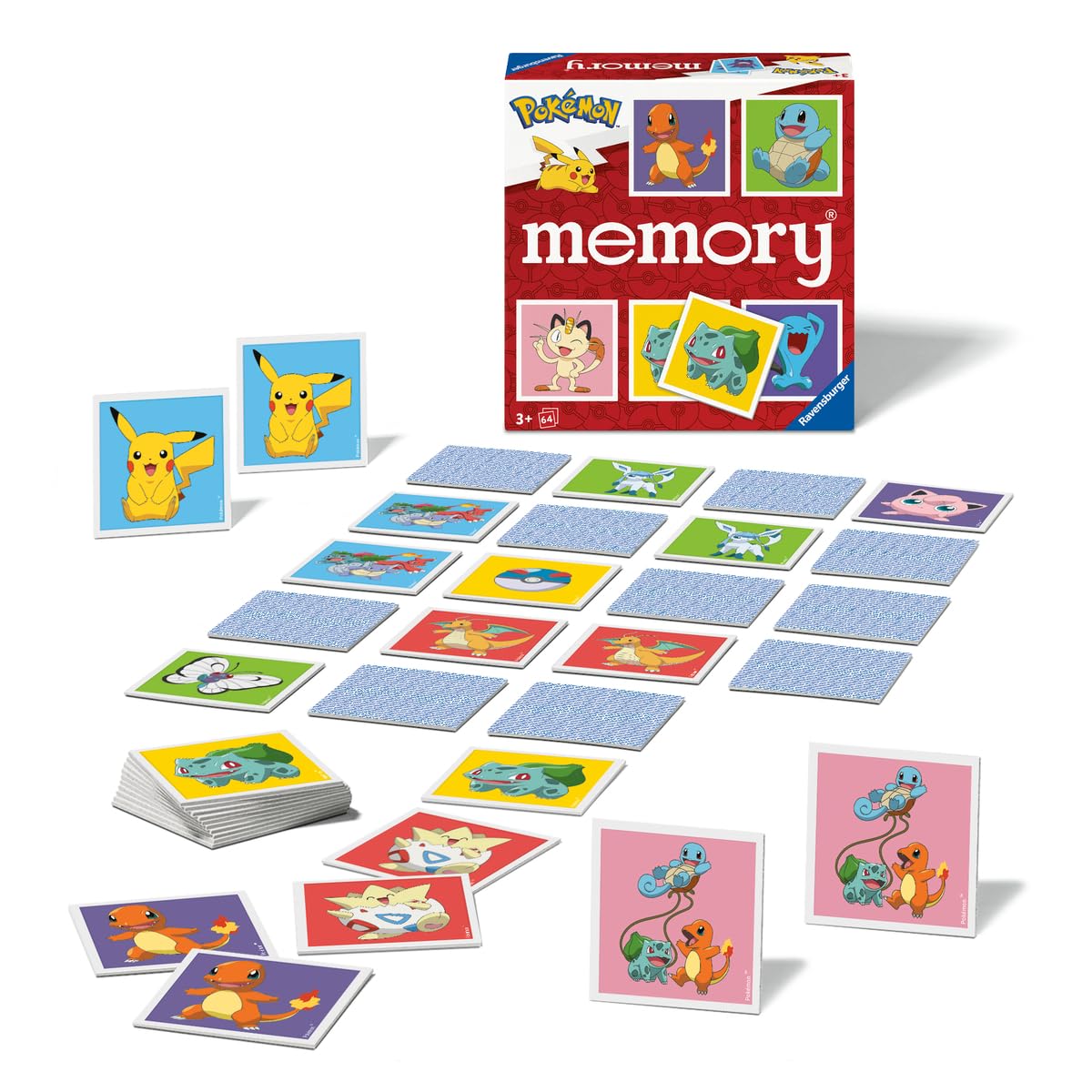 Ravensburger 24853 Memory® Pokémon - Das weltbekannte Gedächtnisspiel mit 32 Kartenpaaren, für 2-8 Pokémon-Fans ab 3 Jahren 2