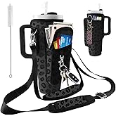 LAOTANGJIA Stanley Carrier Bag for Stanley 40oz/30ozTumbler with Phone with 2 Adjustable Strap,3 Pockets Bottle Stanley Cup Carrier Bag & Case,Accessories for Hiking Travelling