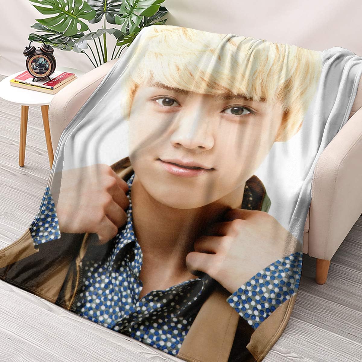 NBBZ Kpop EXO Flannel Throws Blankets Couch Sofa Fuzzy Blanket for Traveling Camping Home (70" x 90" / 180cm x 230cm)