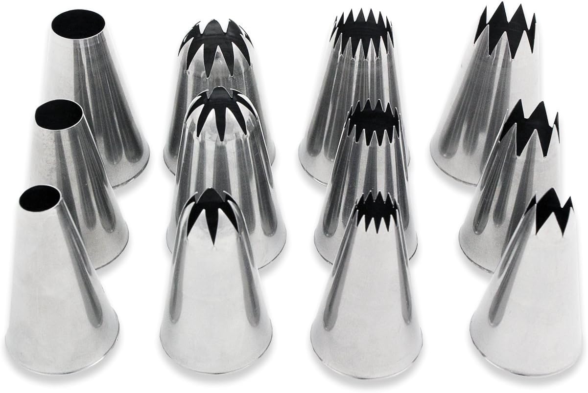 PME NZSS1 JEM Savoy Piping Nozzle Set of 12, Silver - Image 3