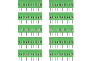 DIANN 10pcs PCB Connectors 10Pin 2.54mm 0.1" Pitch Screw Terminal Block Connector 150V 6A PCB Terminal Block Connector for 26-18AWG Cable