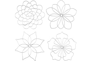 SAYAYA Flower Arrangement Holder, 4PCS Flower Frog Tool Reusable Floral Grid for Vase Metal Wire Arranger Separator Twist Floral Grid Flower Bouquet Fixation Kenzan Fixed Tools 5 Inches