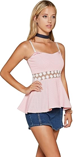 spaghetti strap peplum top