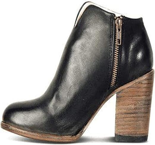black rubber heel booties