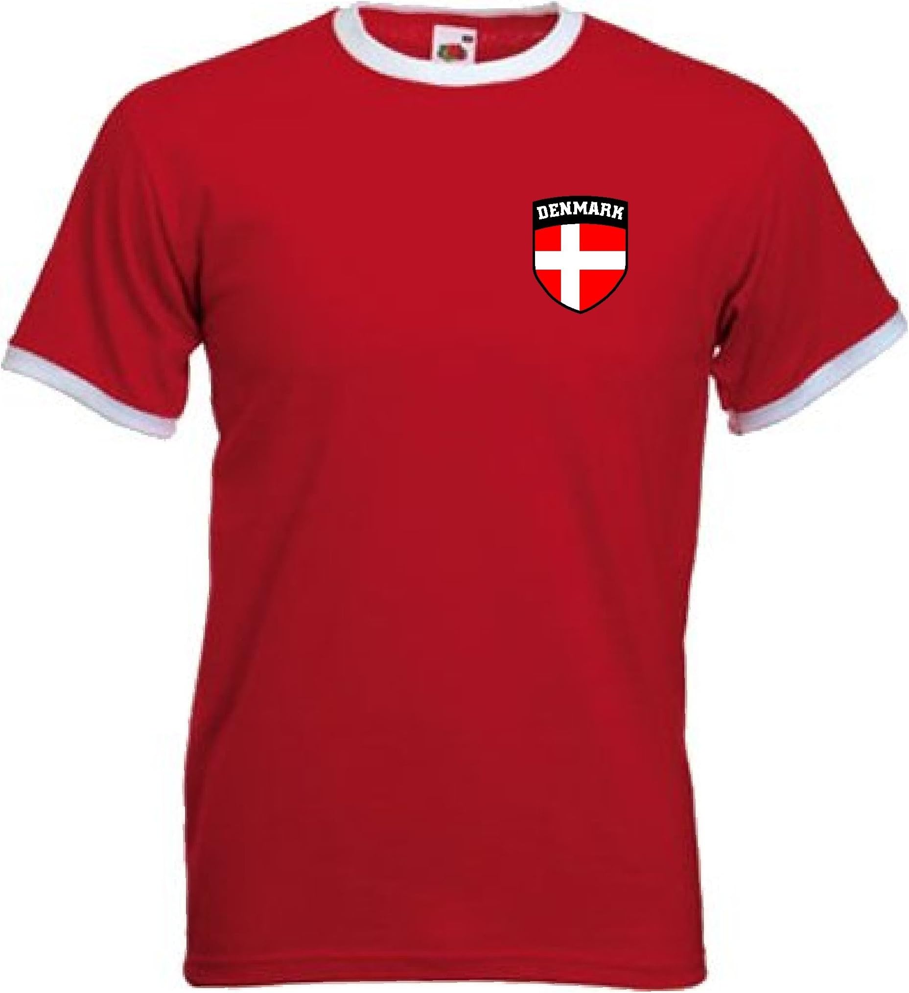 Denmark Dane Danish Soccer Football Shield Crest T-Shirt Jersey