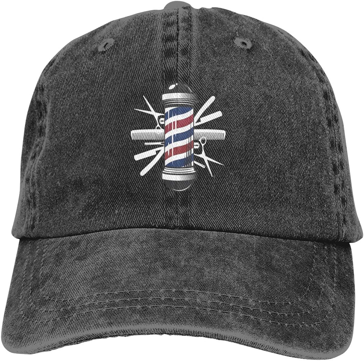 Snapback Denim Hat Barber Tool Adjustable Washed Baseball