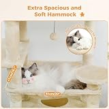 PAWZ Road Cat Tree 184cm Large Cat Tower with Sisal Posts Beige 8-Level view 3