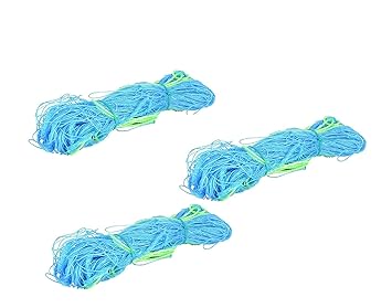 YUVAGREEN Plant Climbing net, Creeper Plant Support Fabric Net for Agriculture and Gardening, 10 Feet X 5 Feet (3 Mtrs X 1.5 Mtrs, Blue) (Pack of 3)