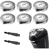 6Pack SH30 Replacement Heads for Philips Norelco 3000 Replacement Blades | New Upgrade SH30/52 Heads for Phillips Norelco Series 3000,2000,1000,3500 Brush*2