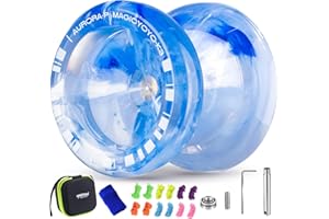 MAGICYOYO K3 Aurora-p Responsive Yoyo for Kids 8-12, Pro Unresponsive Yo-yo Bearing for Adults with Dual Function & Crystal P