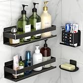 YESENT Shower Caddy,Shower Organizer 4 Pack,Aluminum,Adhesive Installation | Bathroom Shower Shelf Rust-proof , No Drilling Required, Suitable for Bathroom Storage and Home Decoration